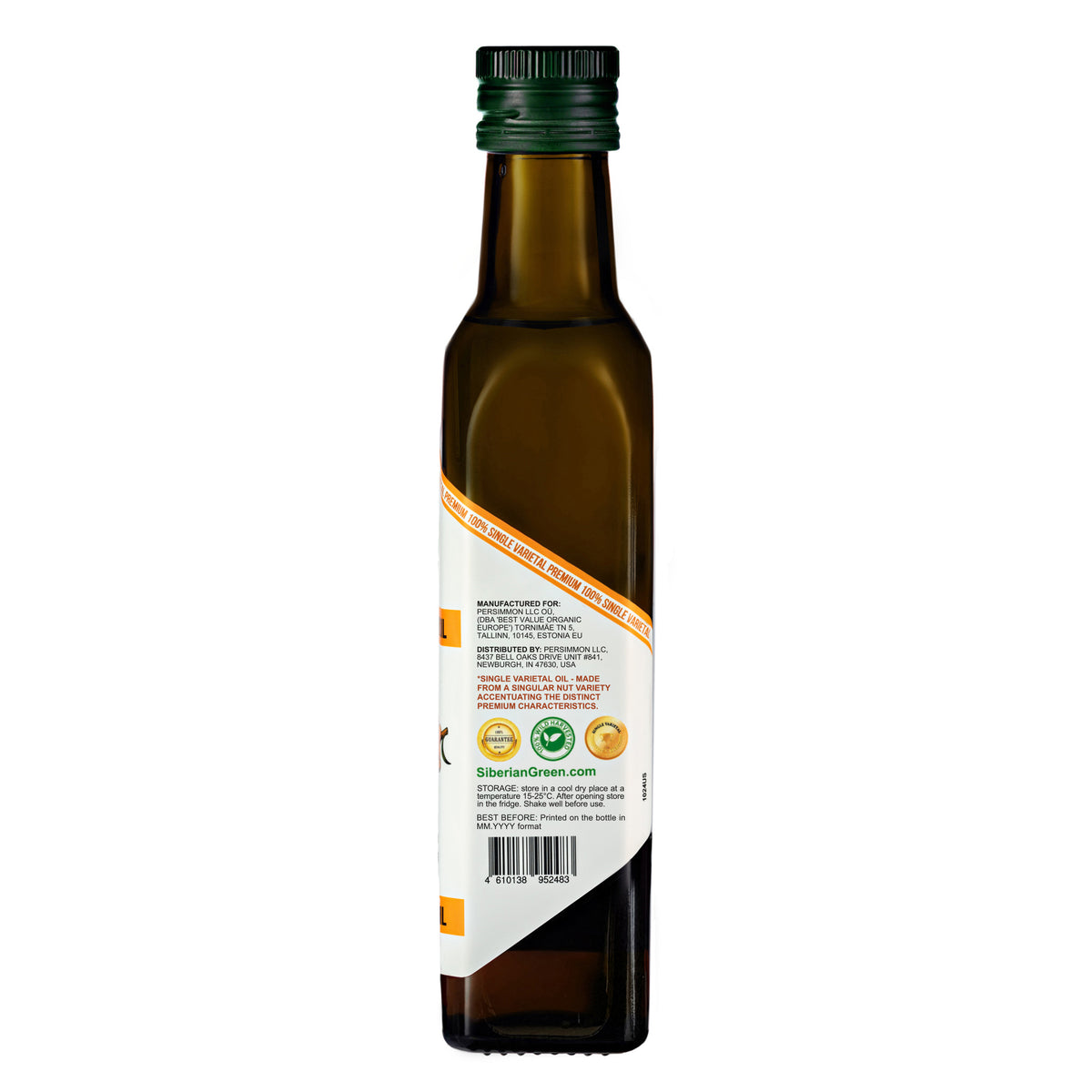 Huile d'Argousier Verte de Sibérie - 250ml Extra Vierge Pressée à Froid