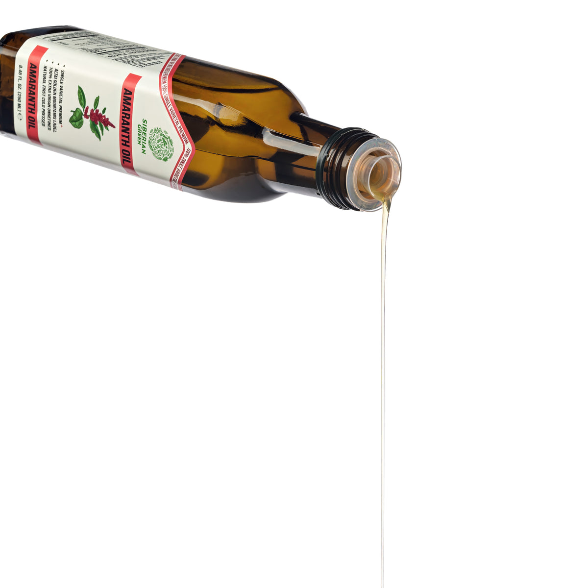 Huile d'Amarante Verte de Sibérie - Pressée à froid - Bouteille en verre 250ml