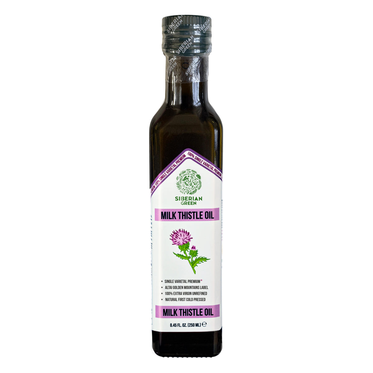 Huile de Chardon Vert de Sibérie - 250ml Extra Vierge pressée à froid