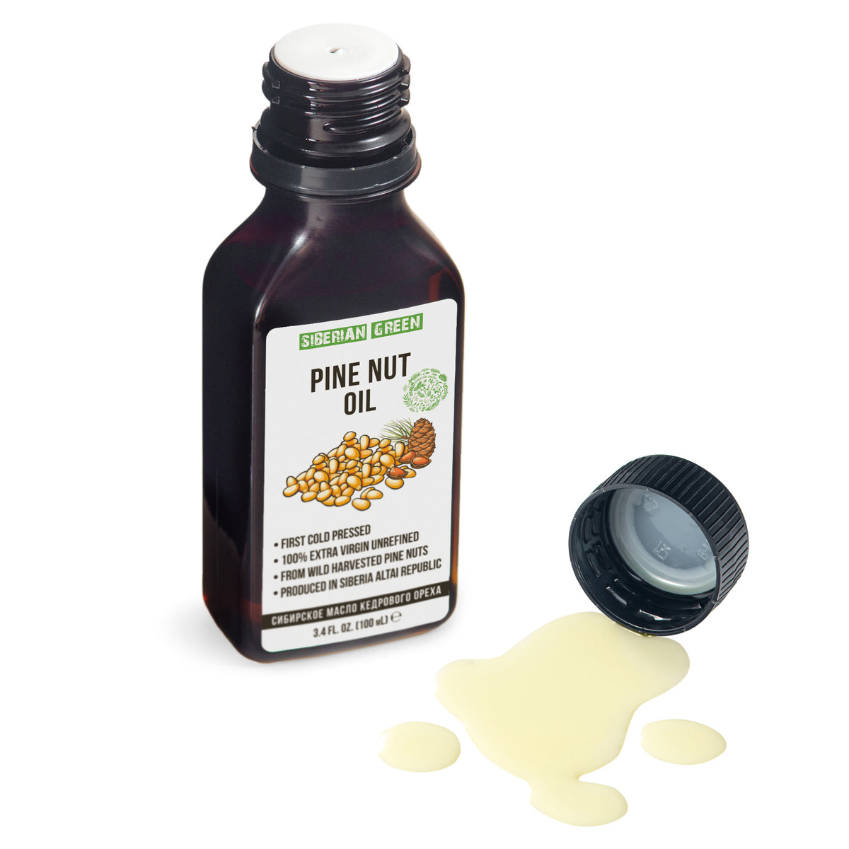 Huile de noix de pin de Sibérie - Сold Pressed Premium quality