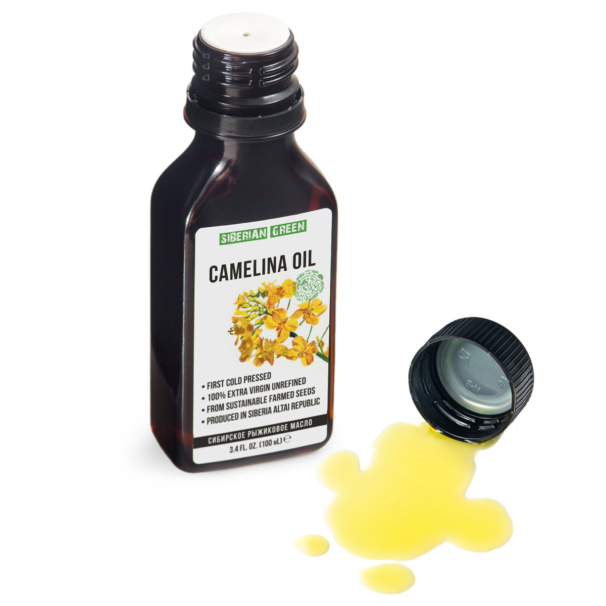 Huile de Cameline de Sibérie - Vierge extra, pressée à froid (100ml)