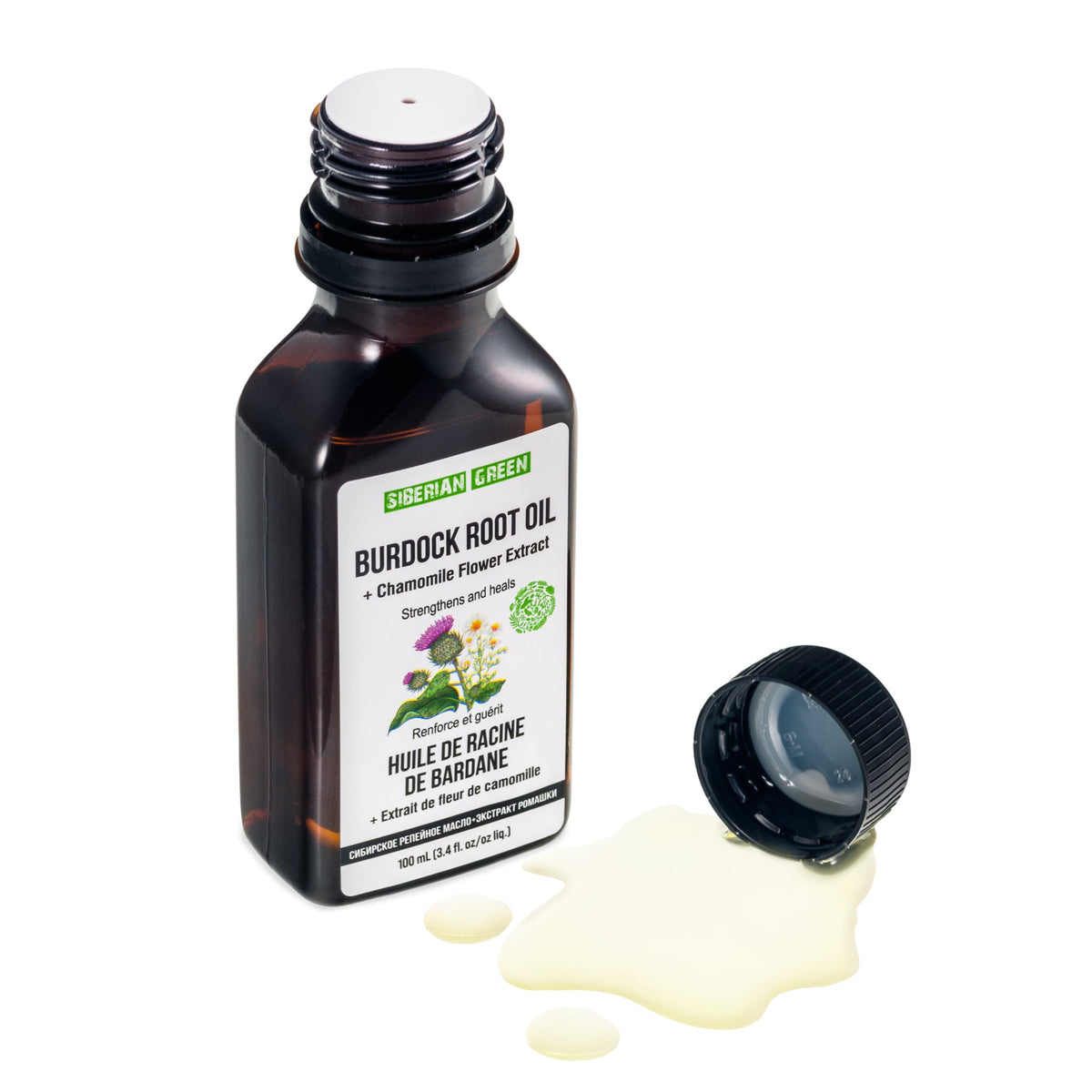 Huile de bardane pure avec camomille