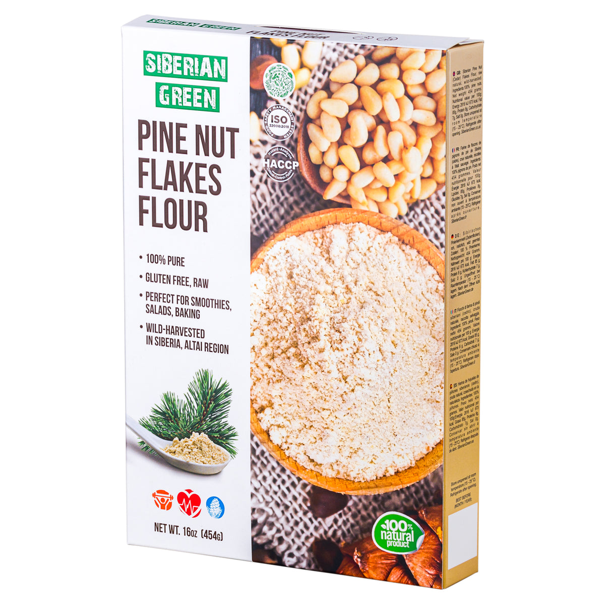 Poudre de noix de pin de Sibérie - 454g | Farine de noix de pin biologique de l'Altaï