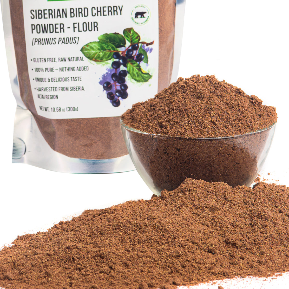 Farine de cerises de Sibérie - 300g | Cueillies dans la nature & sans gluten
