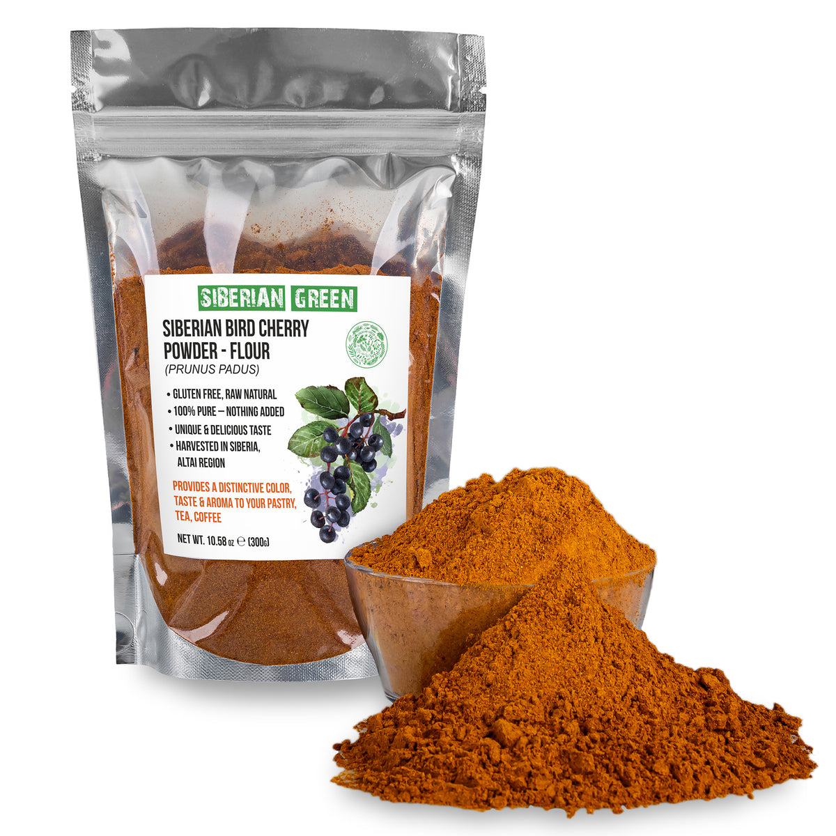 Farine de cerises de Sibérie - 300g | Cueillies dans la nature & sans gluten