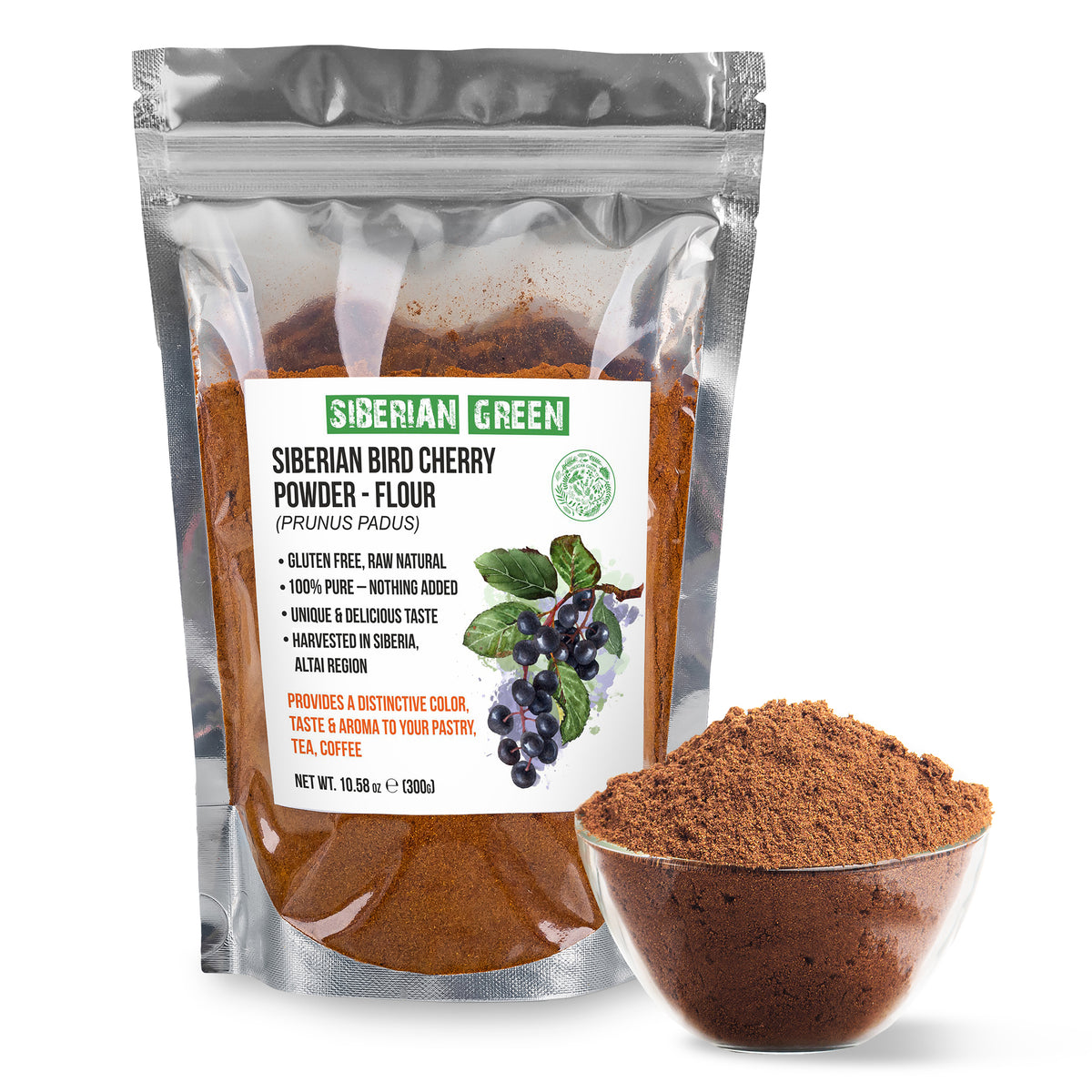 Farine de cerises de Sibérie - 300g | Cueillies dans la nature & sans gluten