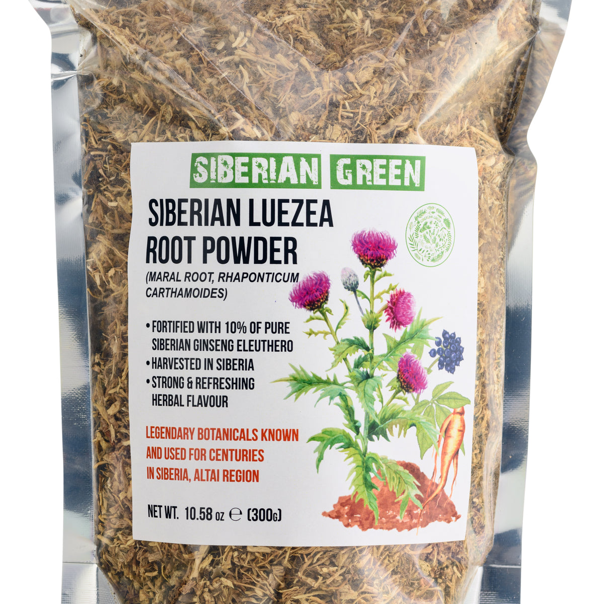 Leuzea Root & Siberian Ginseng Herbal Tea Powder (racine de leuzea et ginseng sibérien en poudre) 