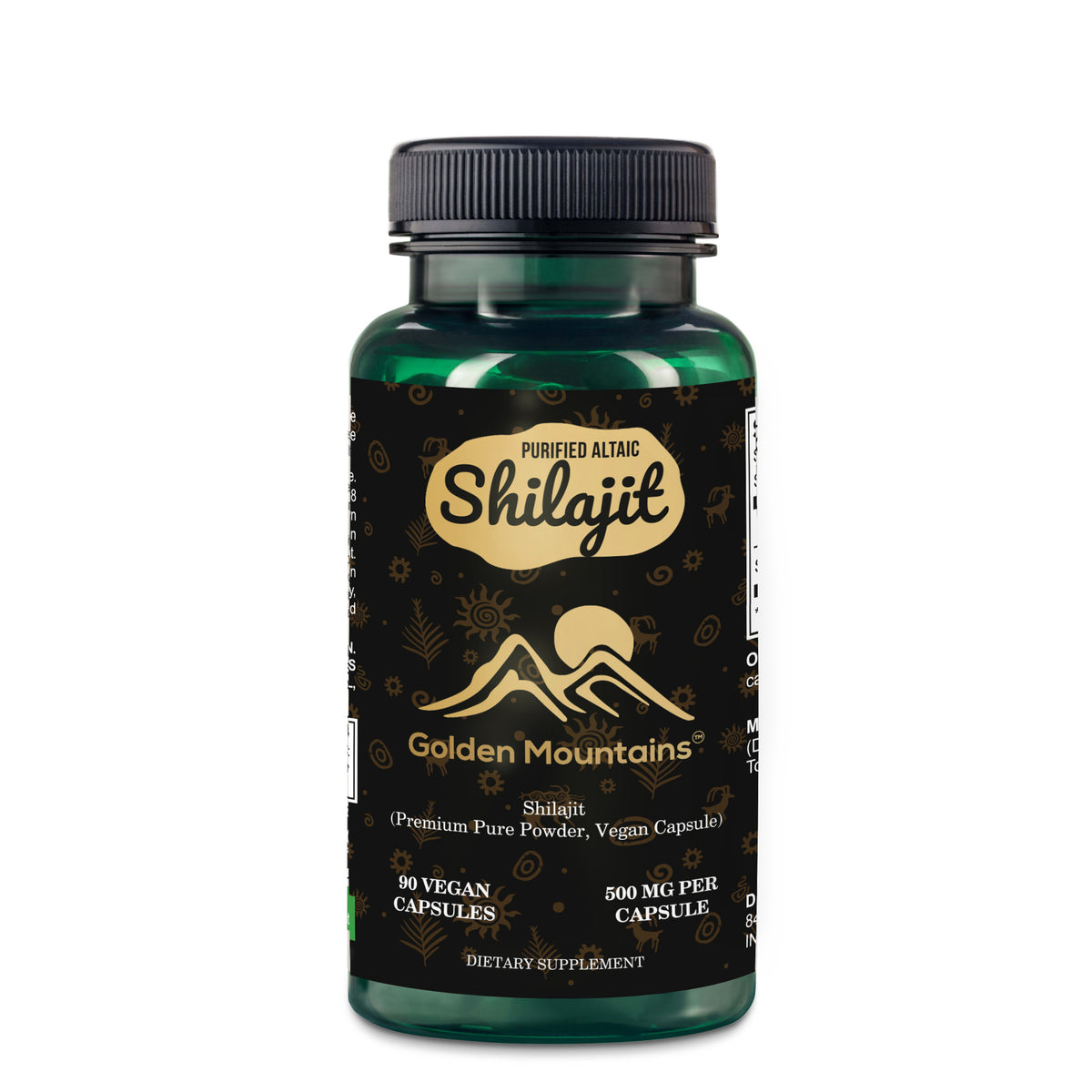 Golden Mountains Shilajit Vegan Capsules - 500mg | 90 Count