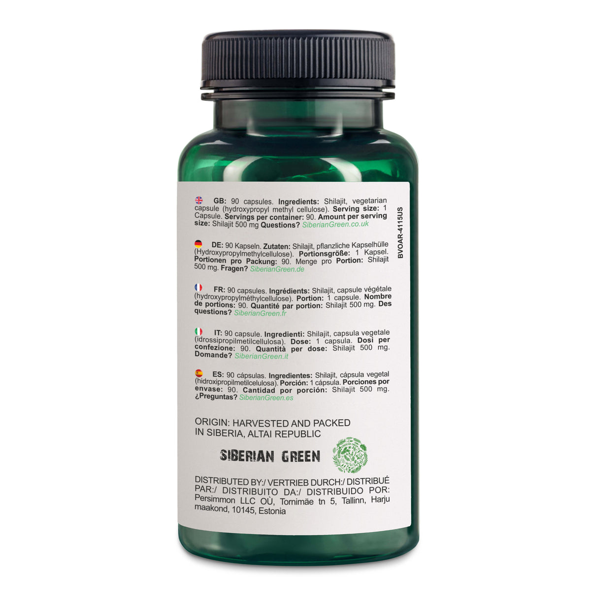 Golden Mountains Shilajit Vegan Capsules - 500mg | 90 Count