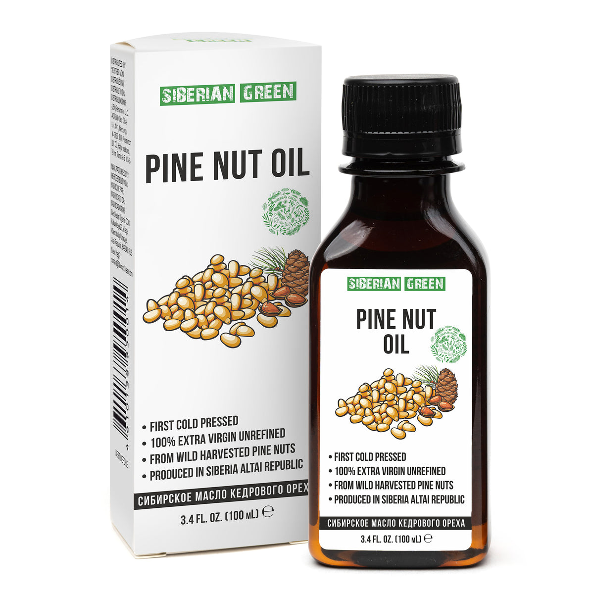 Huile de noix de pin de Sibérie - Сold Pressed Premium quality