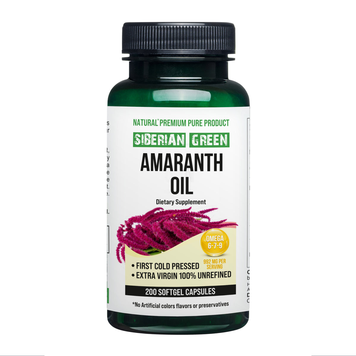 Huile de graines d'amarante biologique - 200 capsules molles