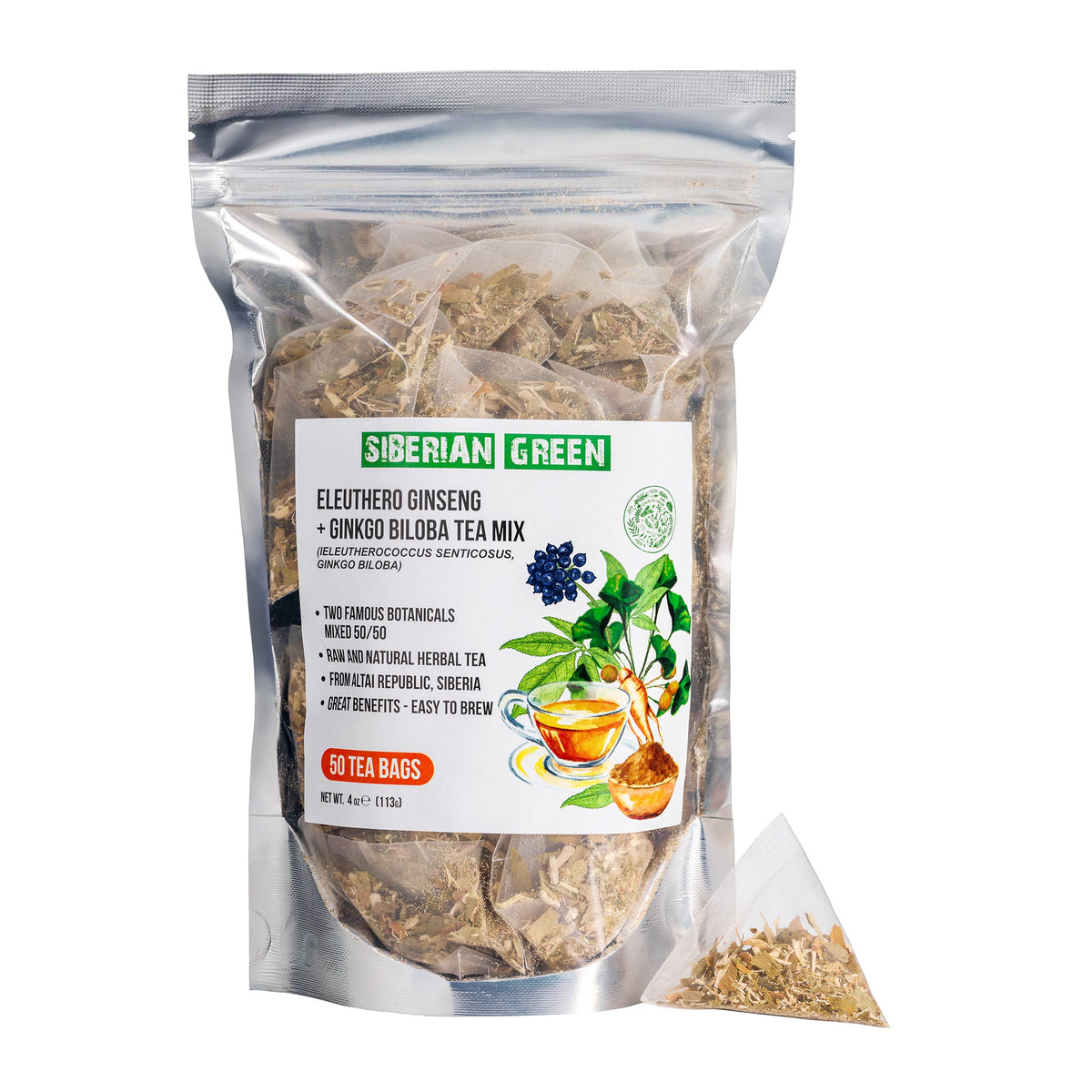 Instructions pour l'infusion de Ginkgo Biloba et de racine d'éleuthérocoque