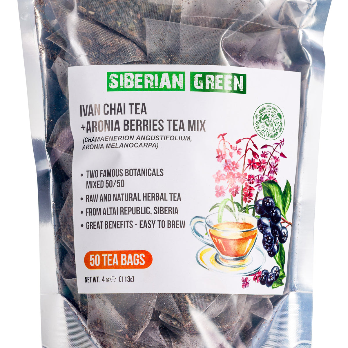 Thé vert sibérien Ivan Chai & Aronia Berry 