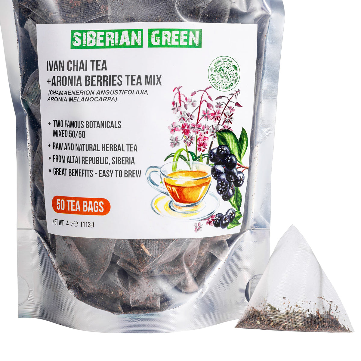 Thé vert sibérien Ivan Chai & Aronia Berry 