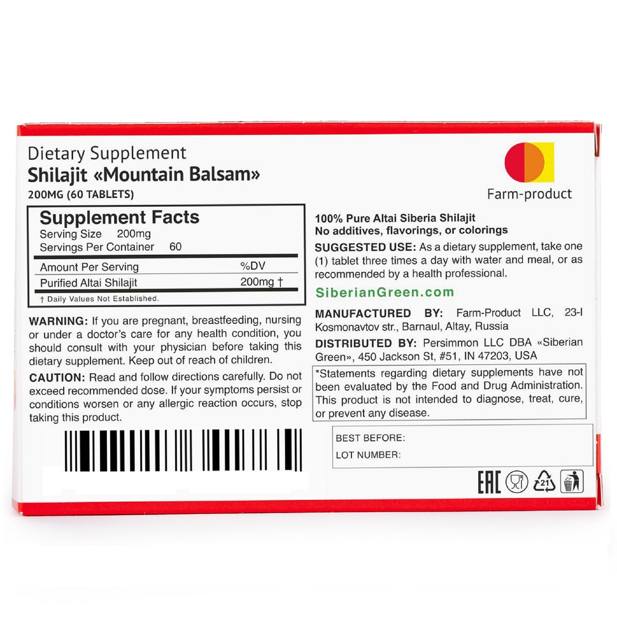Baume de montagne Shilajit